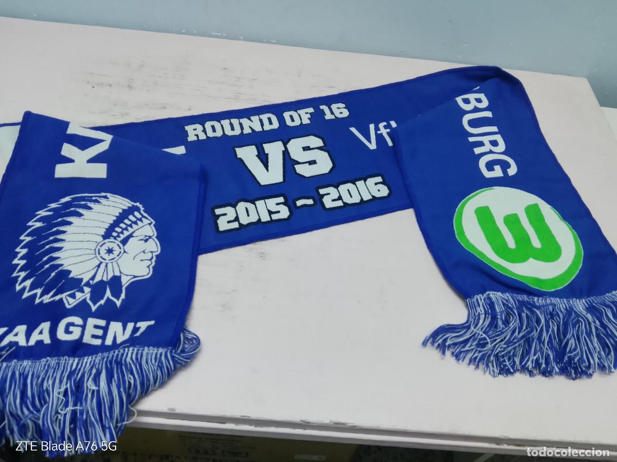 Coleccionismo deportivo: KAA Gent Wolfsburg scarf football futbol bufanda