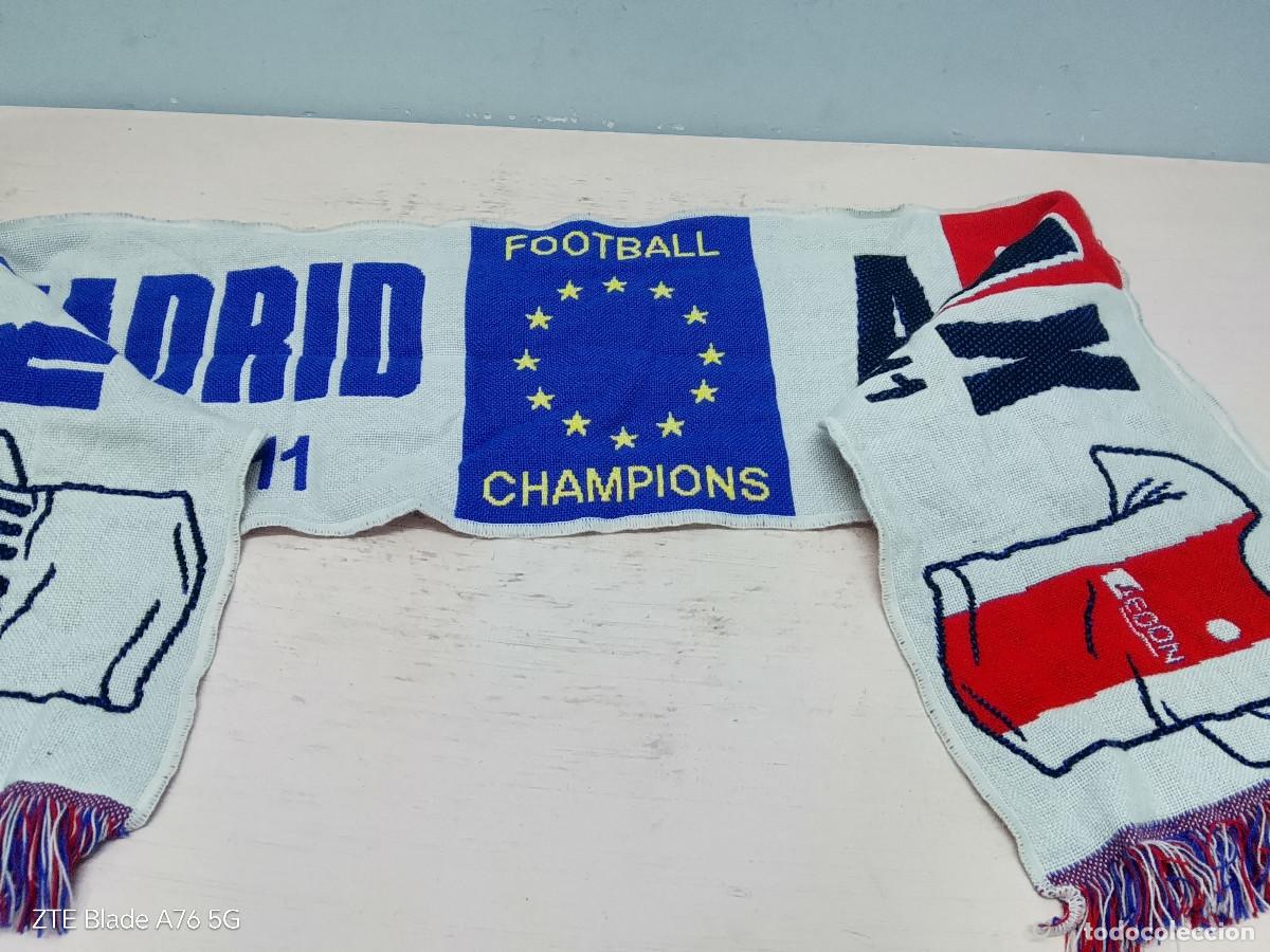 Coleccionismo deportivo: Real Madrid Ajax Amsterdam bufanda scarf football futbol