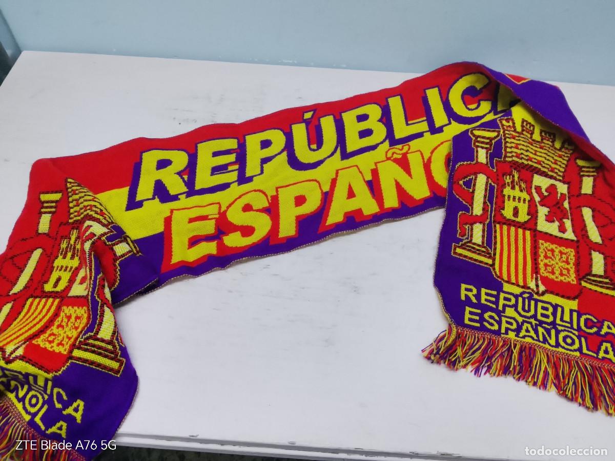 Collectionnisme sportif: Espa&ntilde;a Republica bufanda seleccion futbol football Spain