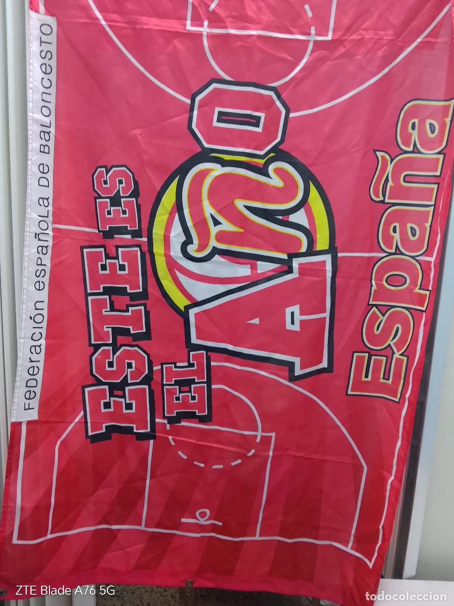 Coleccionismo deportivo: Espa&ntilde;a Spain basketball bandera basket basquet flag seleccion