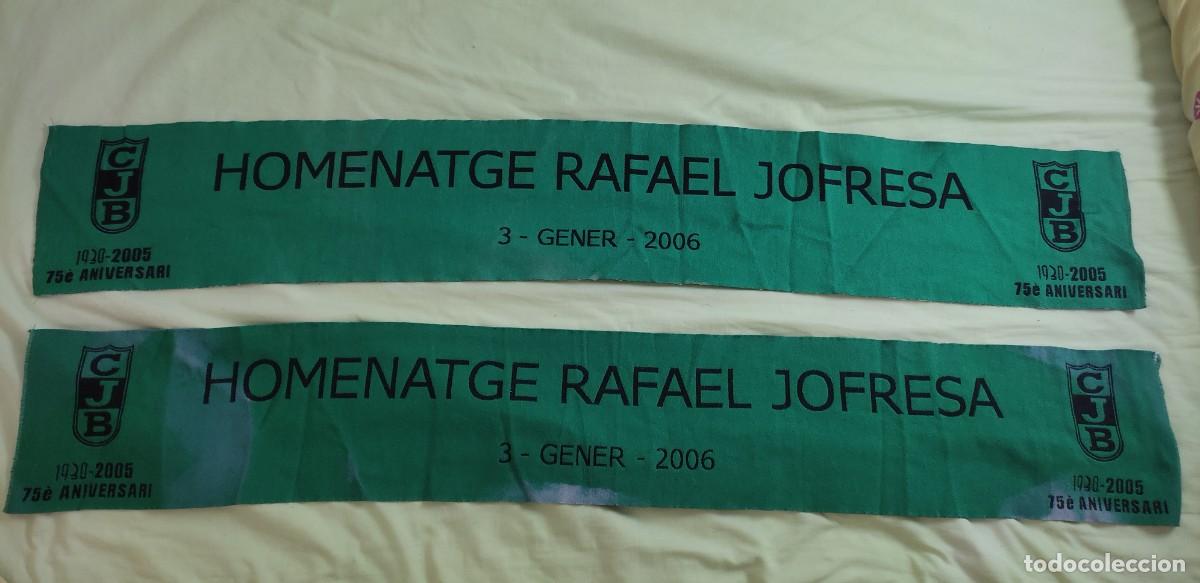 Coleccionismo deportivo: bufanda Homenatge Rafael Jofresa - Juventut de Badalona - CJB - 75 Aniversari - 3 Gener 2006