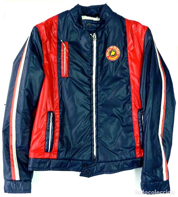 Coleccionismo deportivo: CAZADORA CHAQUETA MOTO - MATERIAL SINT&Eacute;TICO IMPERMEABLE - A&Ntilde;OS 80 - FORRADA - NUEVA