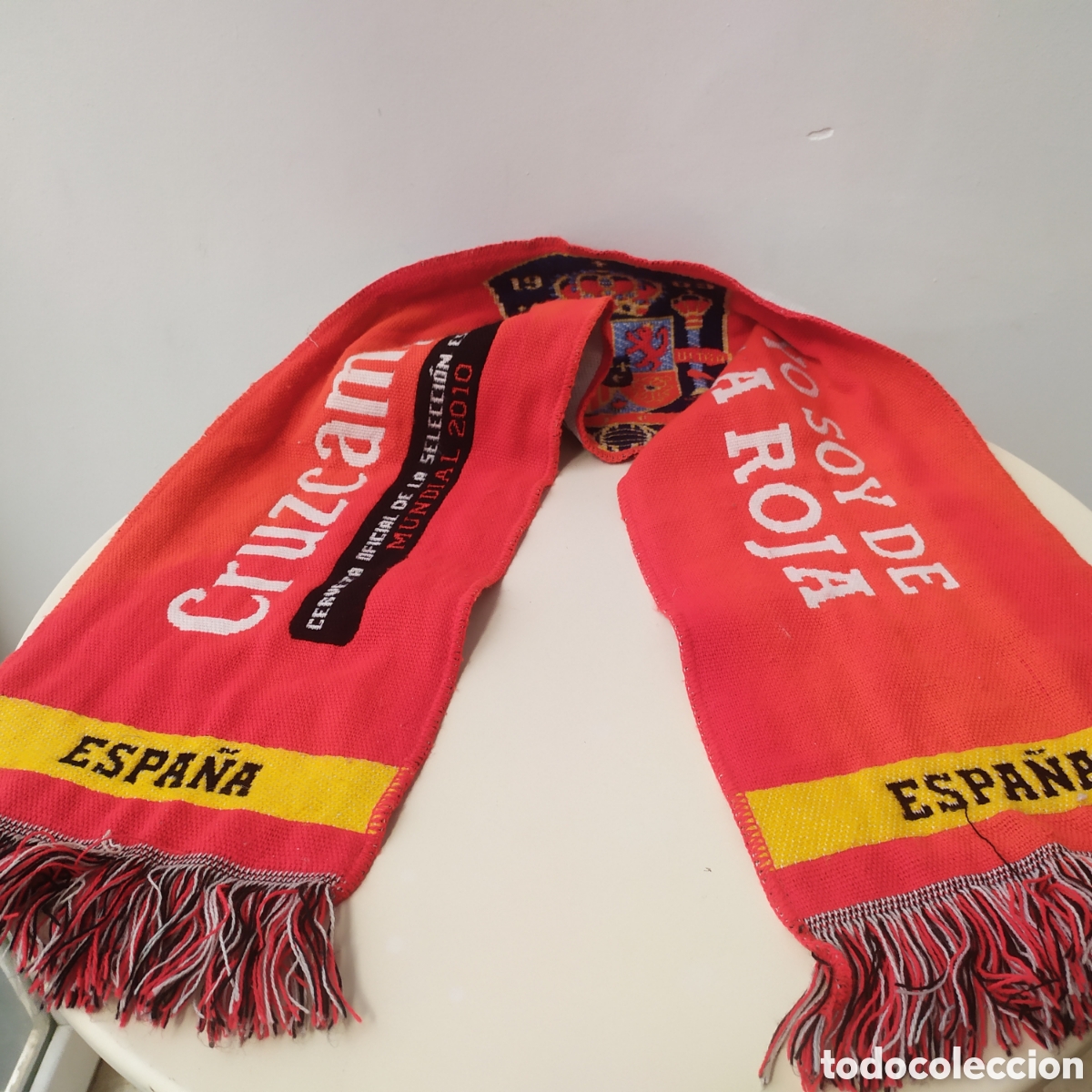 Coleccionismo deportivo: Bufanda de la selecci&oacute;n Espa&ntilde;ola del Mundial del 2010 de Cruzcampo