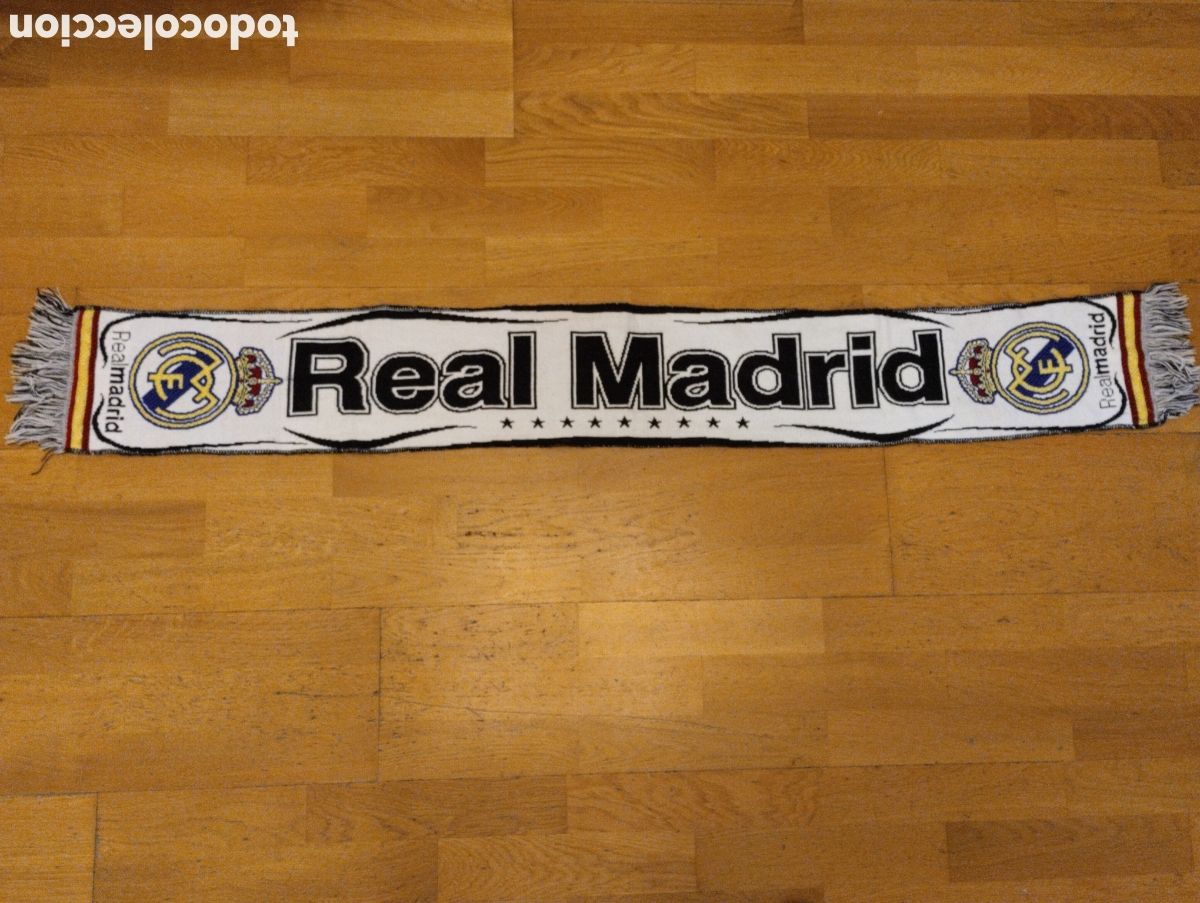 Coleccionismo deportivo: Bufanda futbol Real Madrid - Foto 1