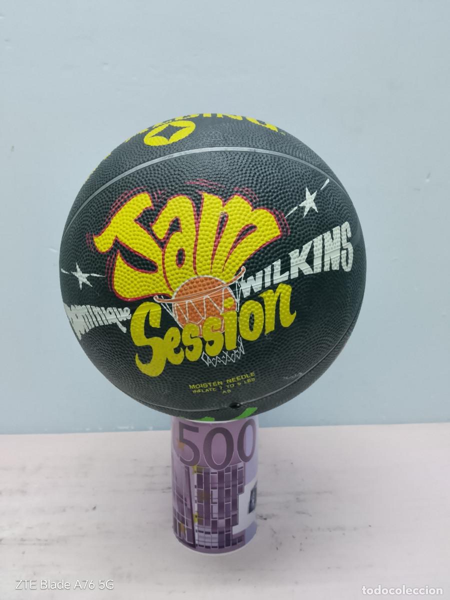 Coleccionismo deportivo: Vtg 90s Spalding Jam Session Dominique Wilkins Black Basketball Slam pelota basket balon