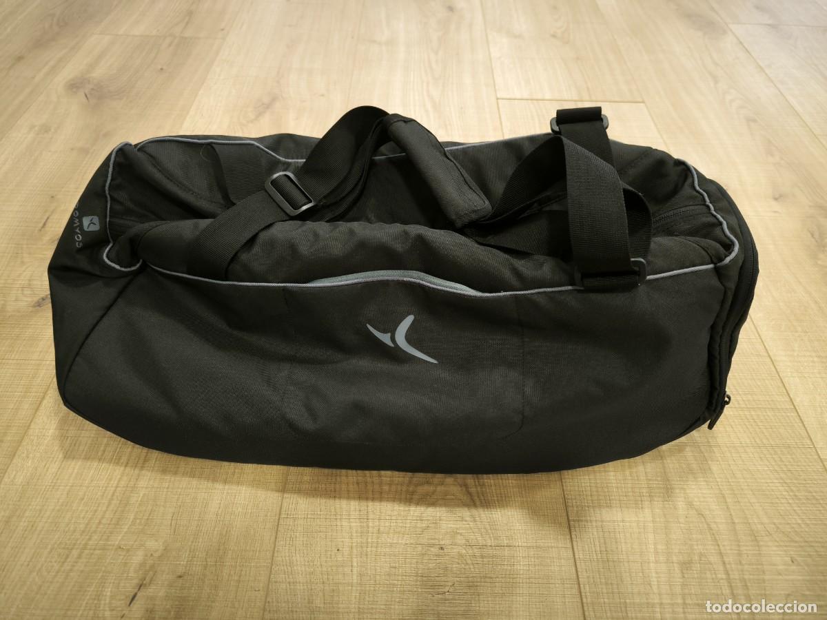 Coleccionismo deportivo: Bolsa De Deporte Domyos Negra &middot; Bolsa Gimnasio Fitness Con Asas Y Bandolera Ajustable