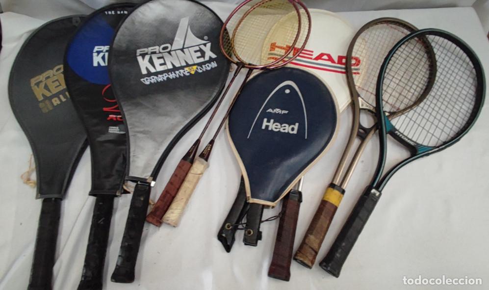 Coleccionismo deportivo: LOTE DE 10 RAQUETAS DE TENIS Y OTROS, VER DESCRIPCION Y FOTOS