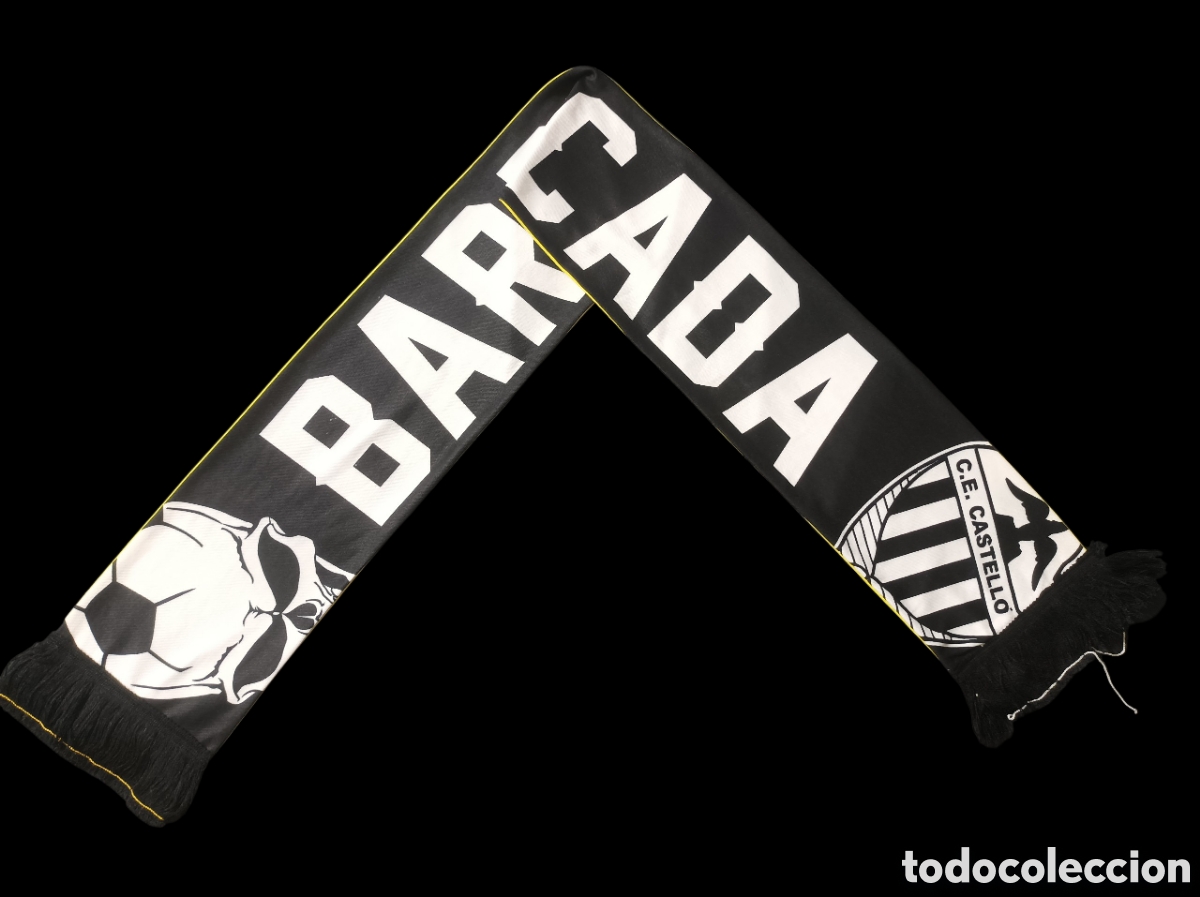 Coleccionismo deportivo: Rara Bufanda Club Deportivo Castell&oacute;n CD ultras Barricada