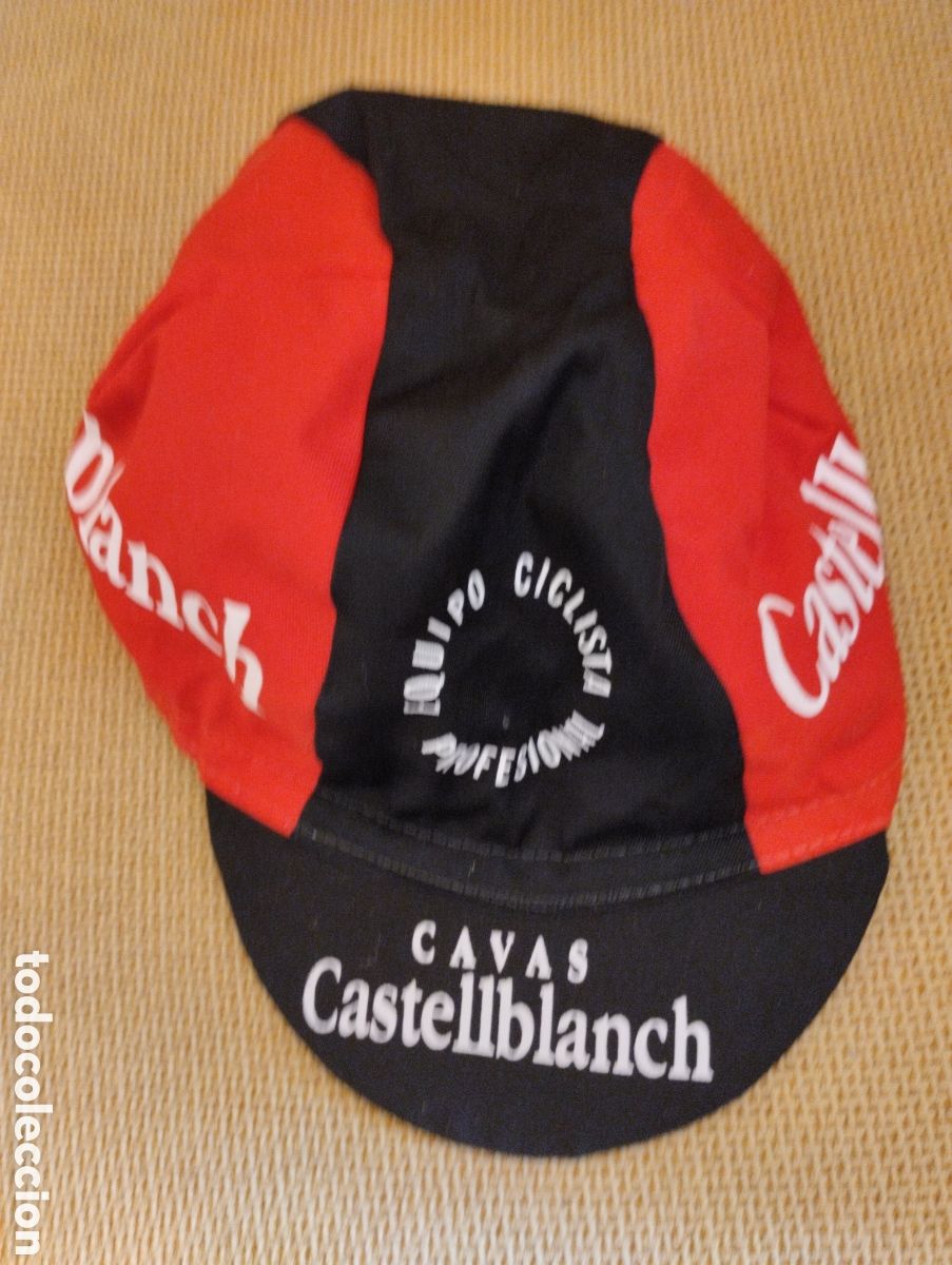 Coleccionismo deportivo: Gorra antigua ciclismo Cavas Castellblanch