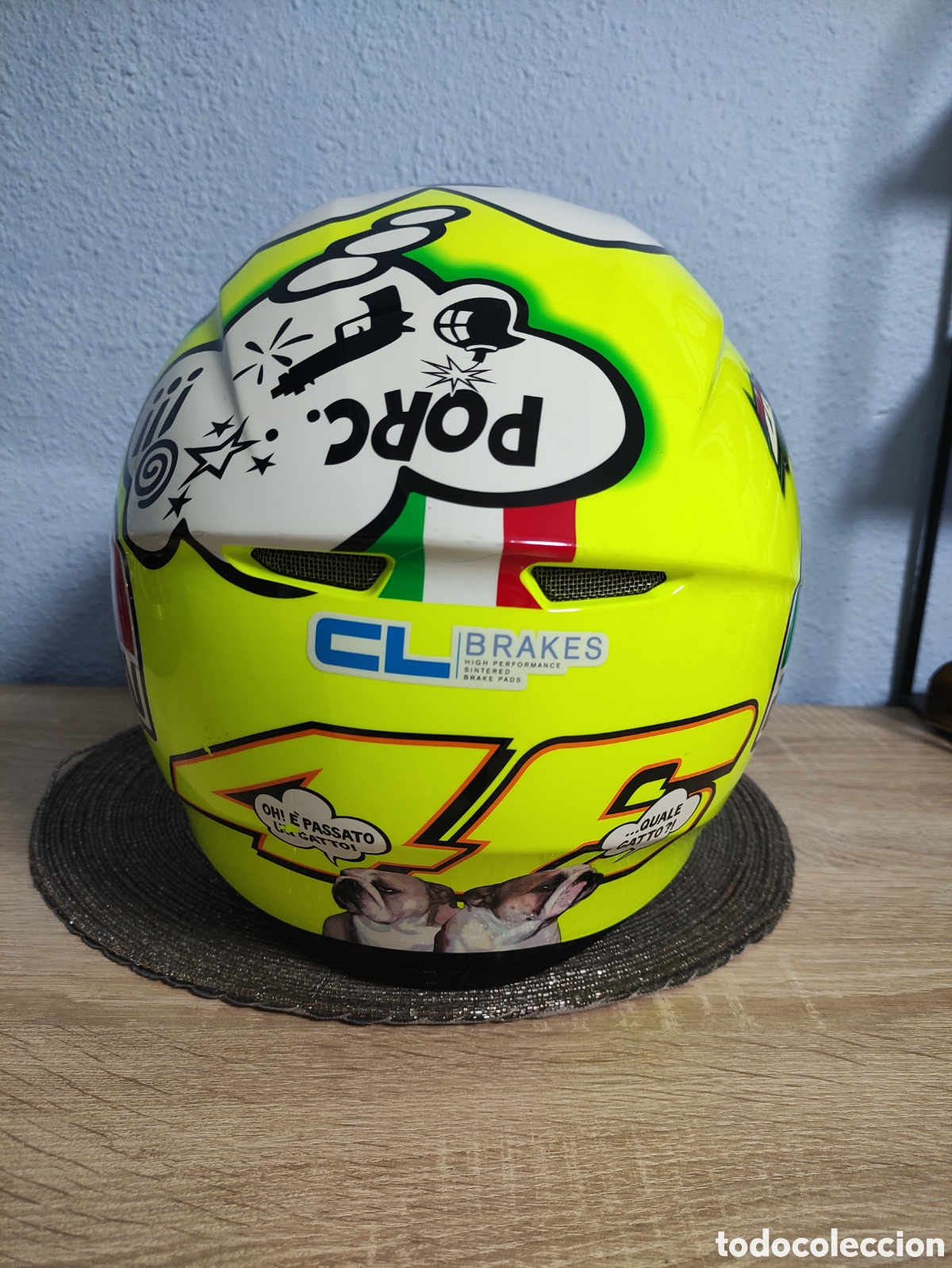 Coleccionismo deportivo: Casco moto r&eacute;plica Valentino Rossi - Foto 5