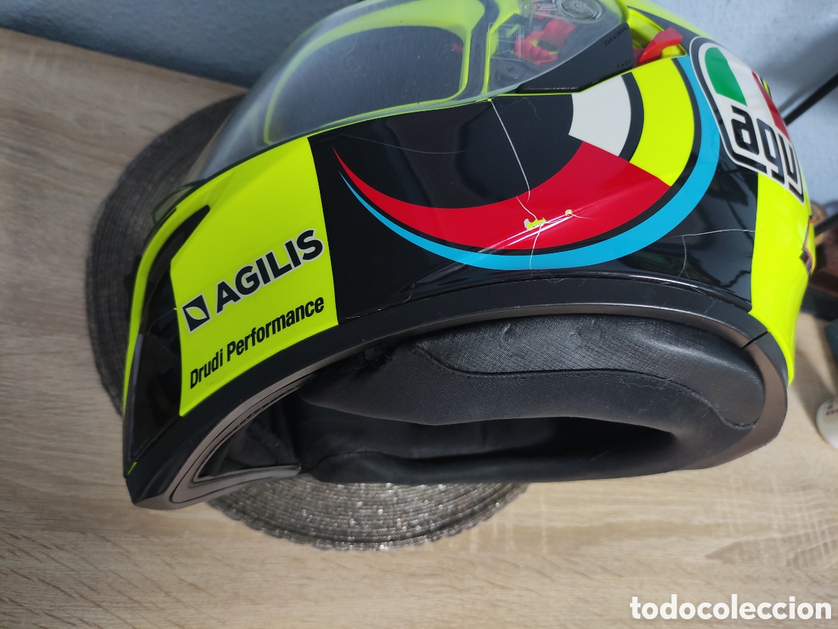 Coleccionismo deportivo: Casco moto r&eacute;plica Valentino Rossi - Foto 9