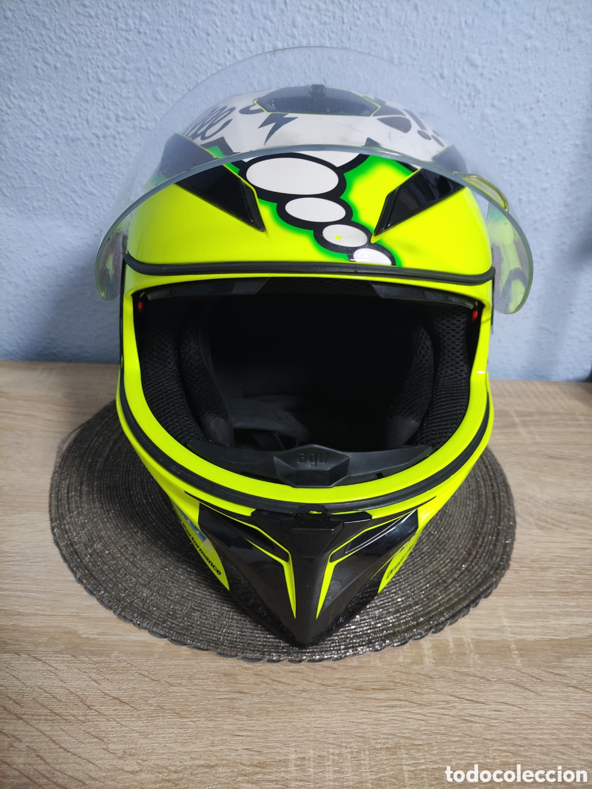 Coleccionismo deportivo: Casco moto r&eacute;plica Valentino Rossi - Foto 11