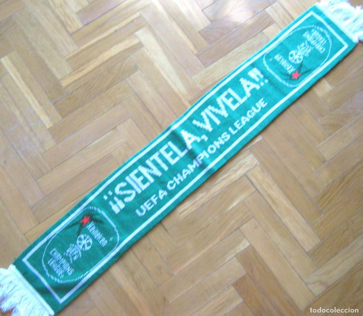 Coleccionismo deportivo: BUFANDA OFICIAL UEFA CHAMPIONS LEAGUE BY HEINEKEN + LOGOS DOBLE CARA GRAN TELA SCARV SCARF R