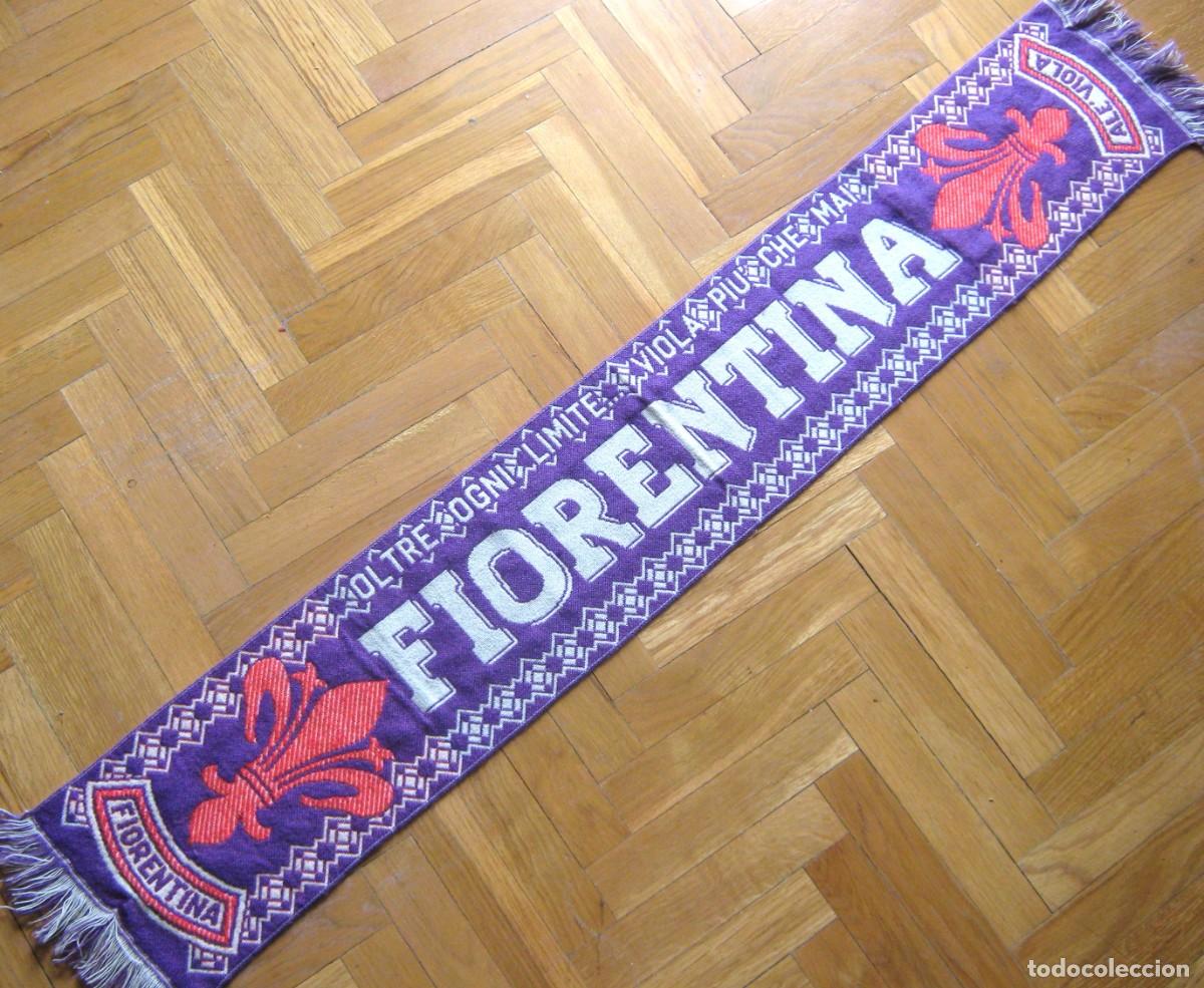 Coleccionismo deportivo: BUFANDA FIORENTINA FLORENCIA ALE' VIOLA ITALIA ITALY POLIESTER + LOGO SCARV SCARF