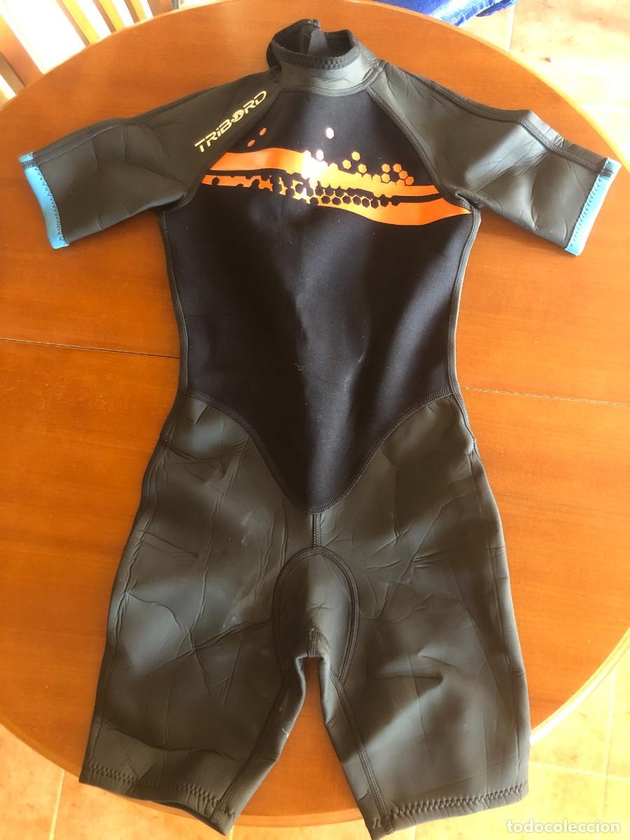 Coleccionismo deportivo: Neopreno ni&ntilde;o 10 a&ntilde;os Tribord + gafas tribord