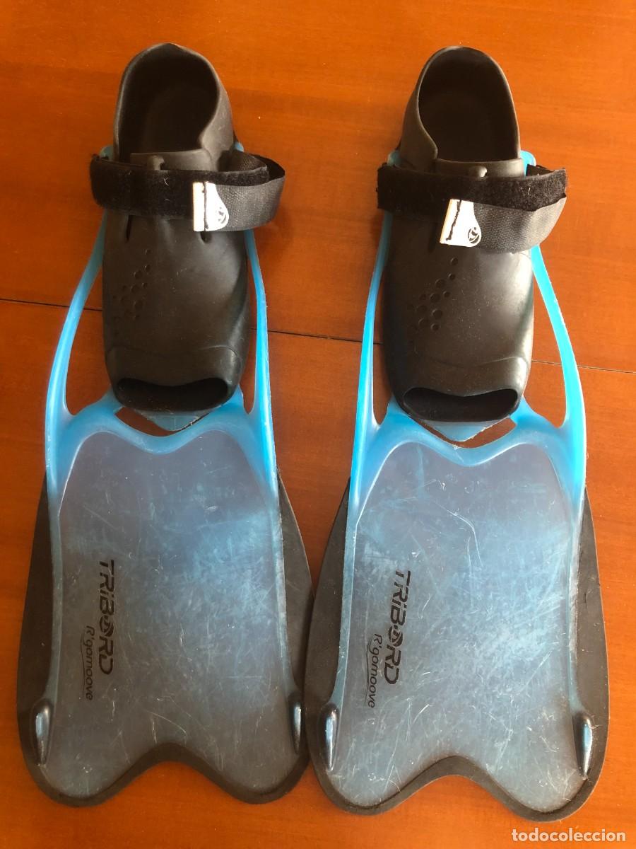 Coleccionismo deportivo: Aletas de buceo 34/35, marca Tribord