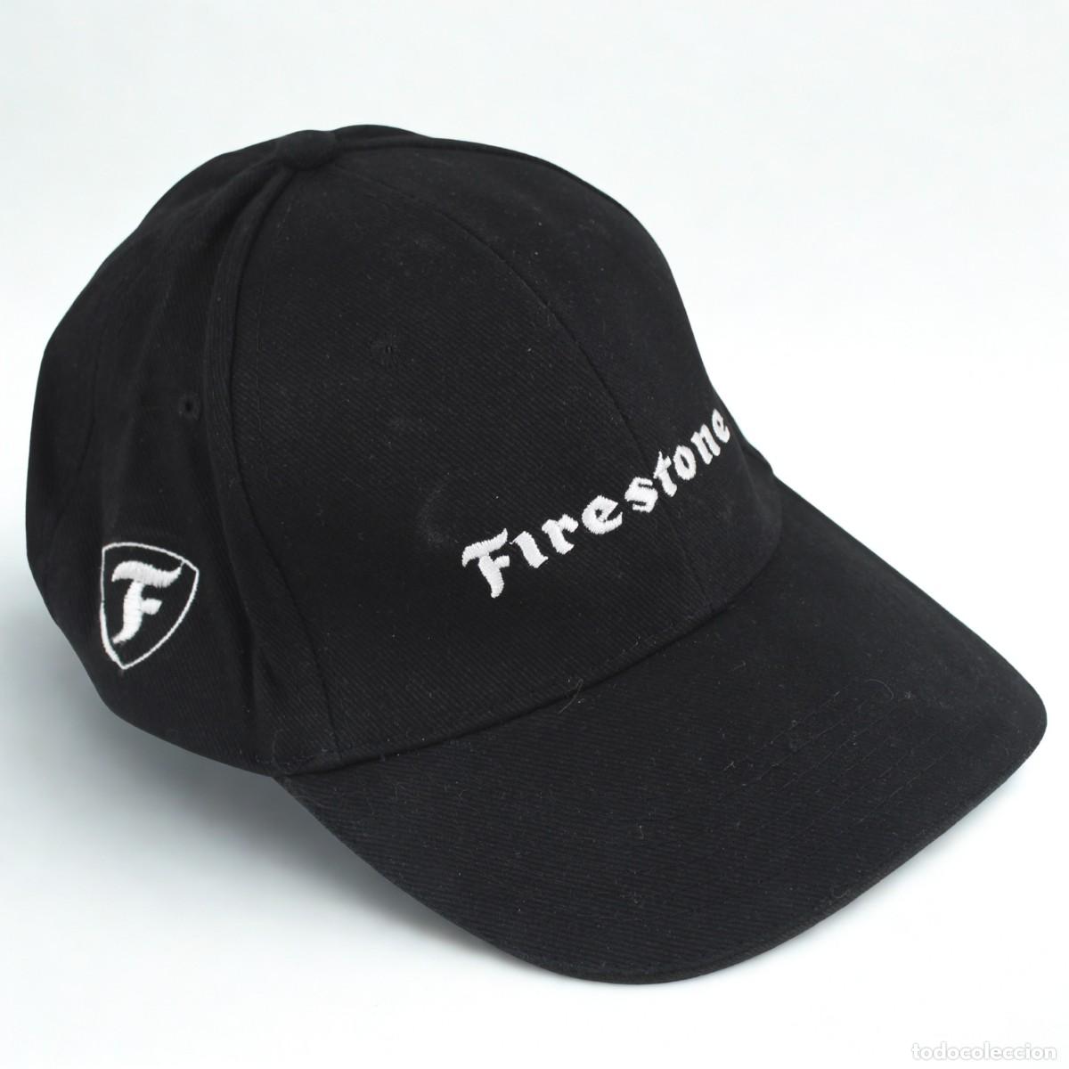 Coleccionismo deportivo: Gorra Firestone Negra Bordada Ajustable Racing Motorsport Automovilismo Cap