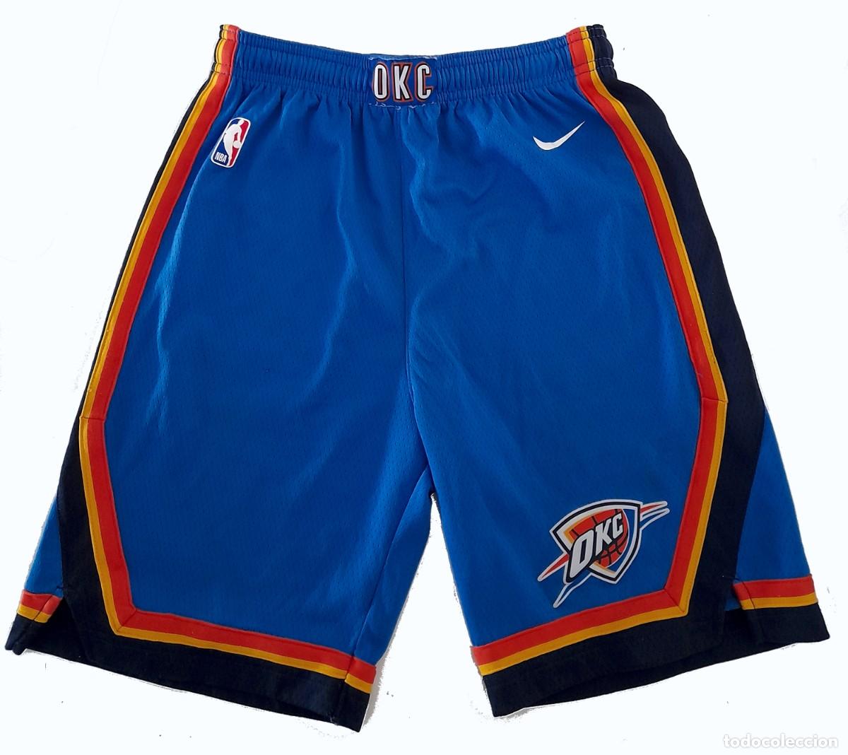 Coleccionismo deportivo: Pantal&oacute;n corto Nike NBA Swingman Icon Edition Oklahoma City Thunder Talla M