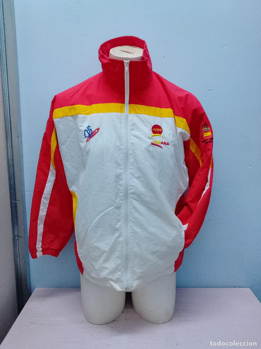 Coleccionismo deportivo: ESPA&Ntilde;A Spain Olimpic Games match worn chaqueta Judo seleccion jacket 62x72cts S-M-