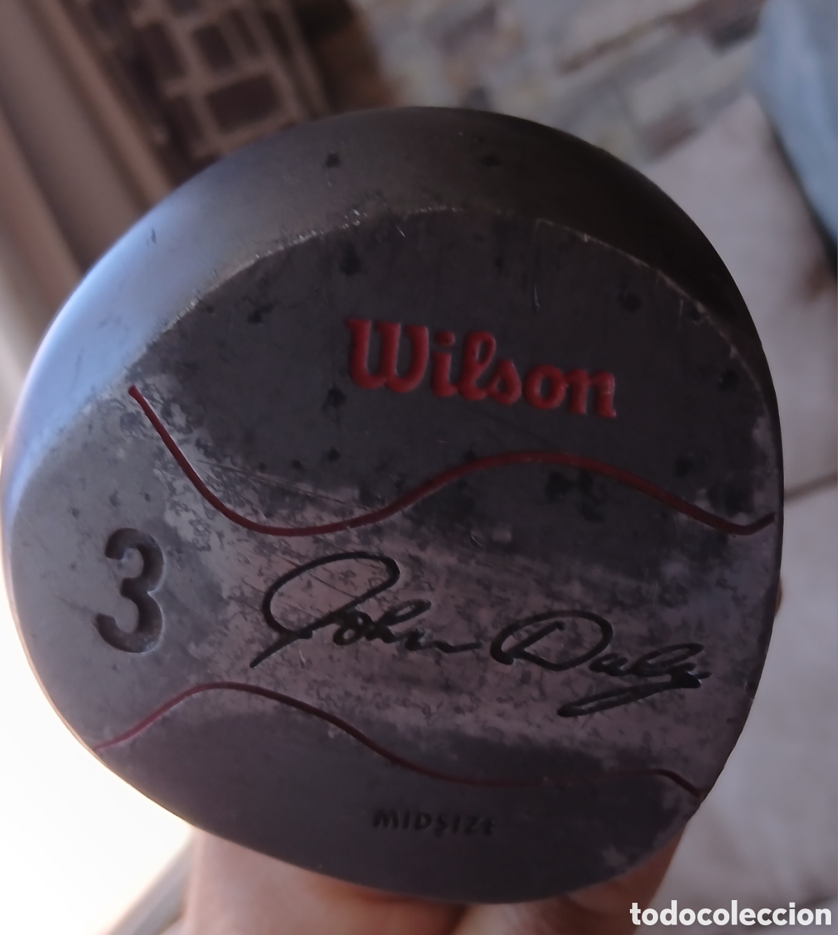 Coleccionismo deportivo: Palo de Golf madera 3 Wilson Midsize, firmado por John Daly