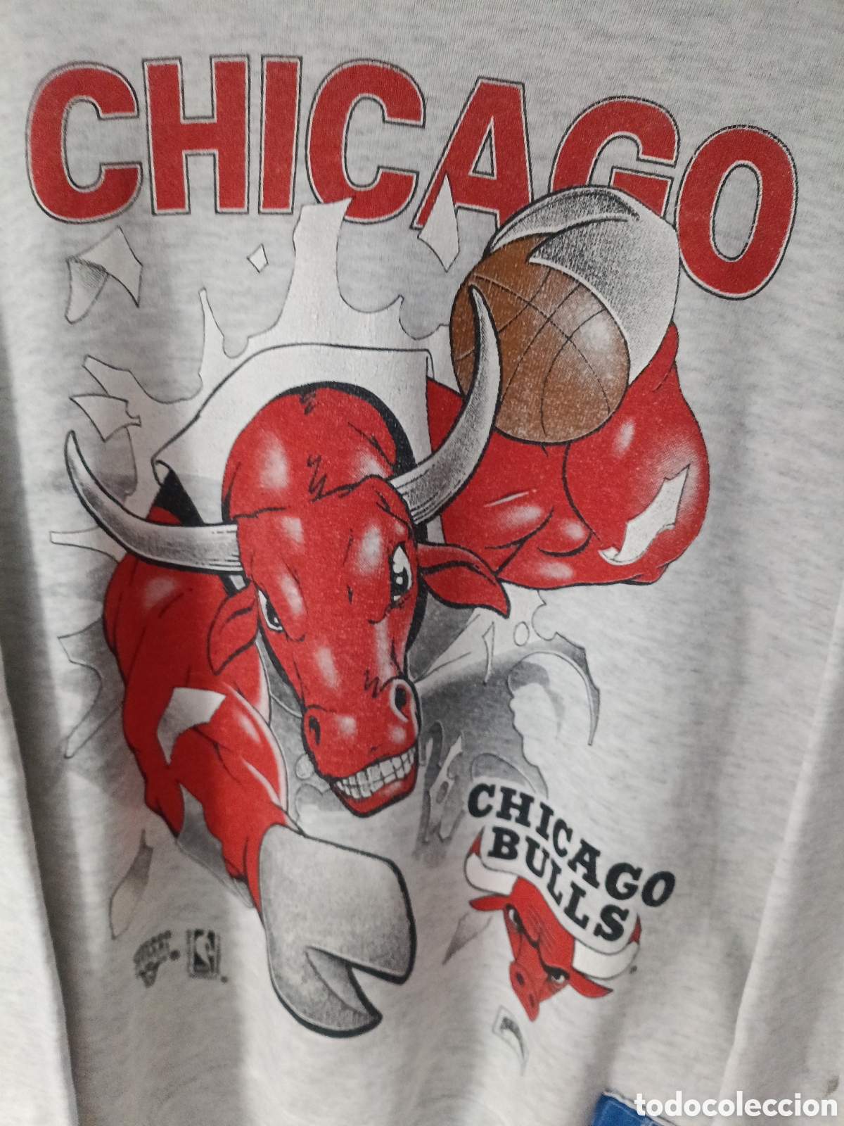 Coleccionismo deportivo: Chicago Bulls 1990 Jacket vintage M - Foto 5