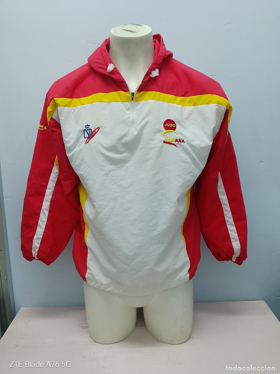 Coleccionismo deportivo: ESPA&Ntilde;A Spain Olimpic Games match worn chaqueta Judo seleccion jacket 62x68cts S-M-