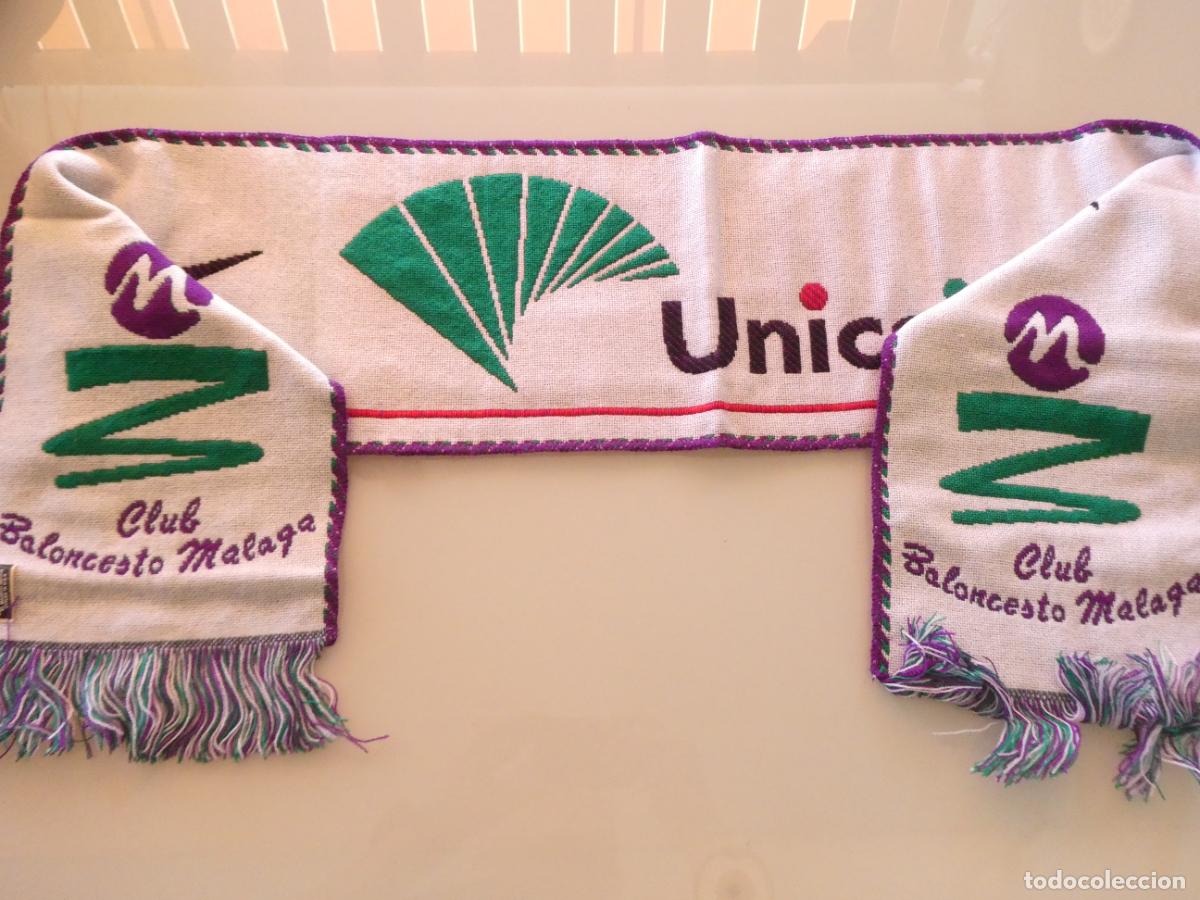 Coleccionismo deportivo: ANTIGUA BUFANDA DE DEPORTES. CLUB BALONCESTO BASKET UNICAJA M&Aacute;LAGA NIKE. 110GR