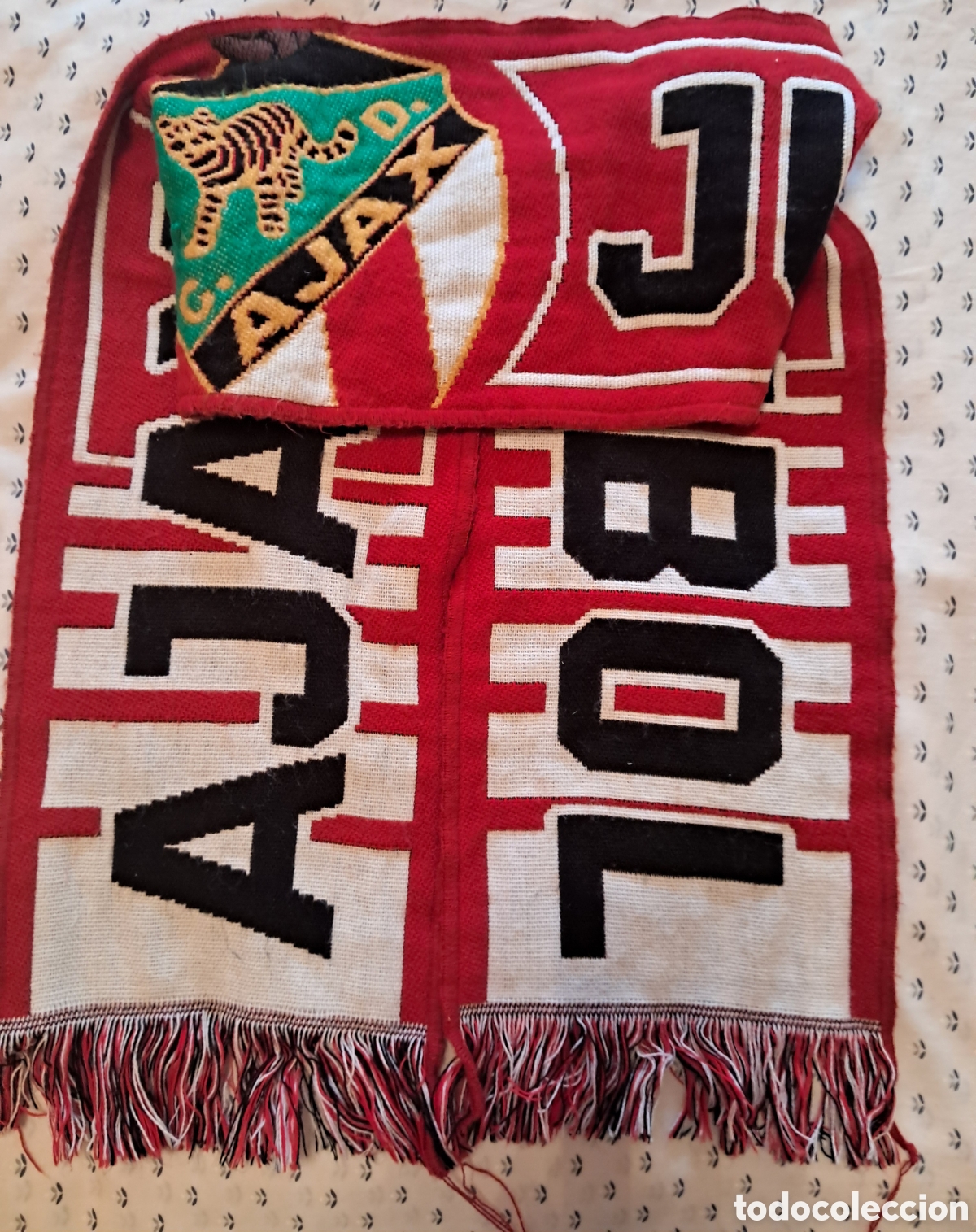 Coleccionismo deportivo: Bufanda futbol Ajax de Juslibol(Zaragoza)