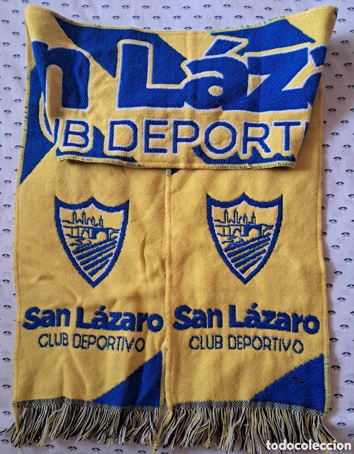 Coleccionismo deportivo: Bufanda Club Deportivo San L&aacute;zaro (Zaragoza)