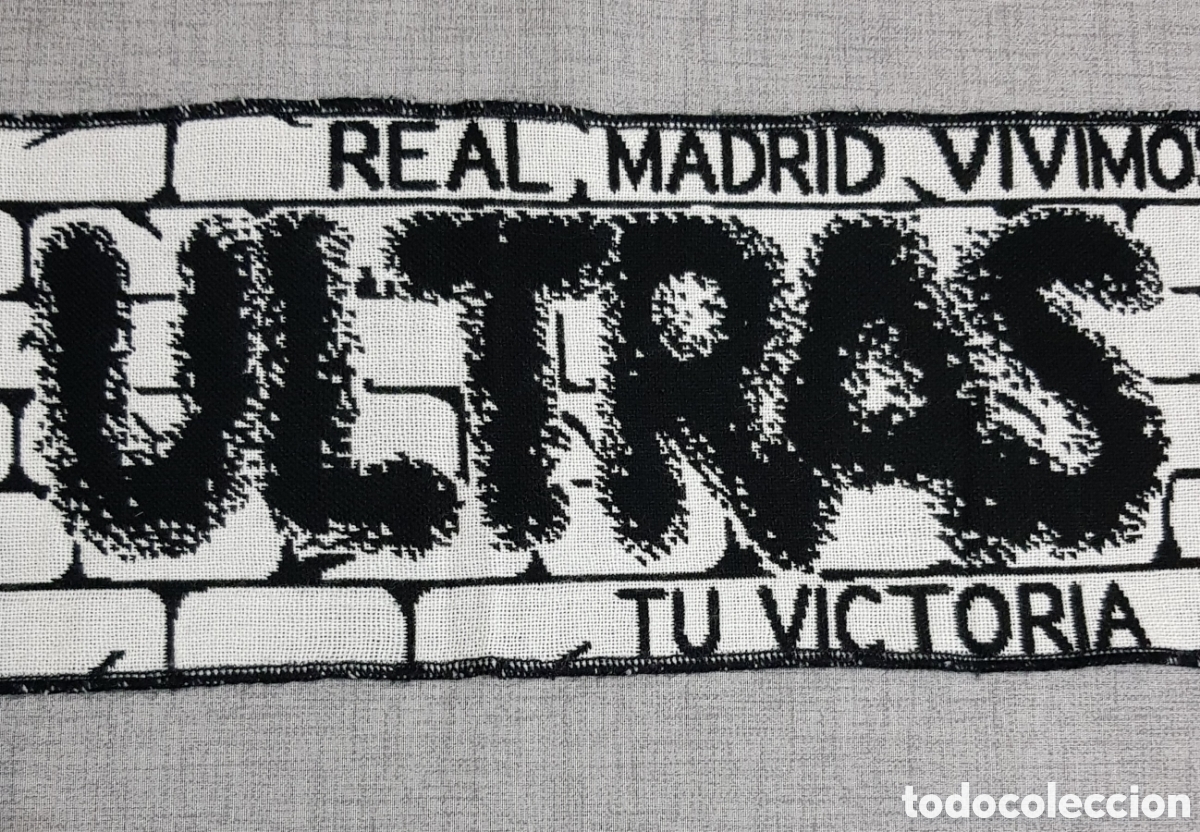 Coleccionismo deportivo: BUFANDA ULTRAS SUR REAL MADRID WHITE POWER - Foto 5