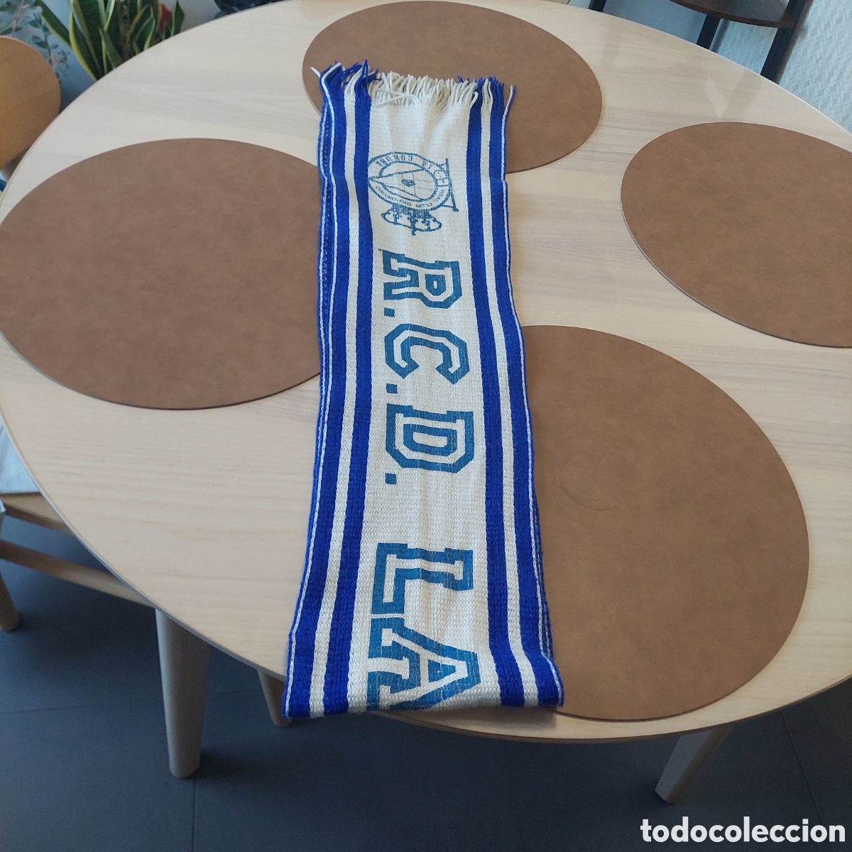 Coleccionismo deportivo: Bufanda Depor 1980 Serigrafi - Foto 4