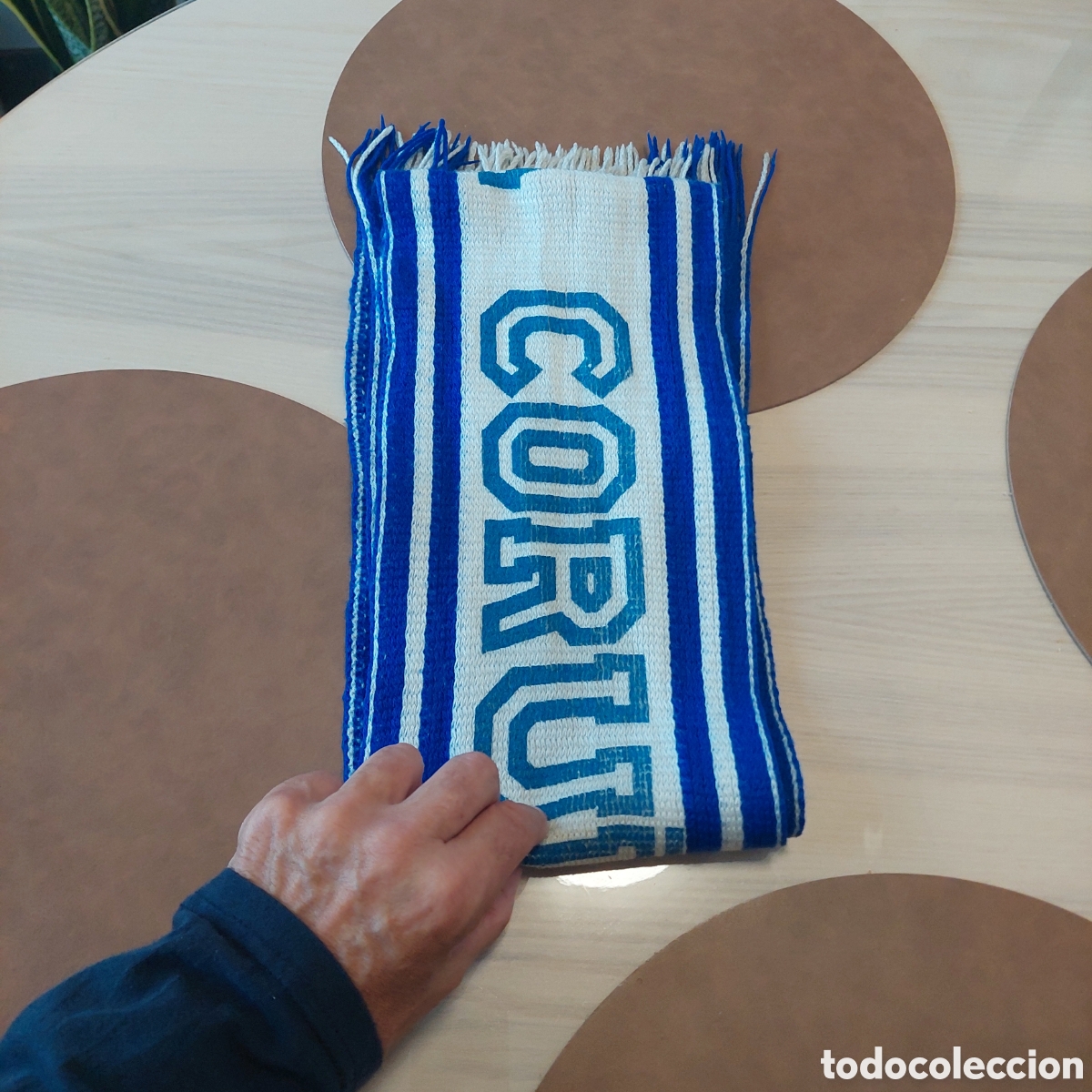 Coleccionismo deportivo: Bufanda Depor 1980 Serigrafi - Foto 5