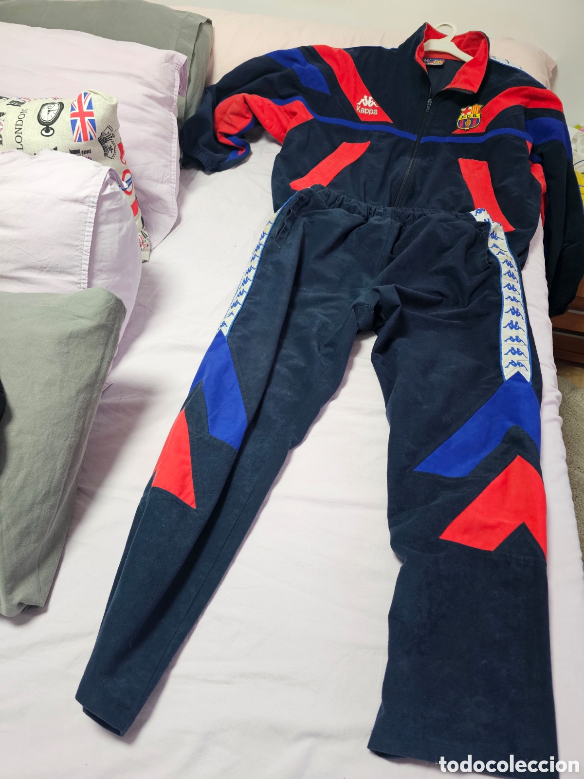 Coleccionismo deportivo: M.C.T. ITALY] Ch&aacute;ndal Completo Vintage FC Barcelona 1992/1995 Kappa - Talla XXL - Impecable Estado