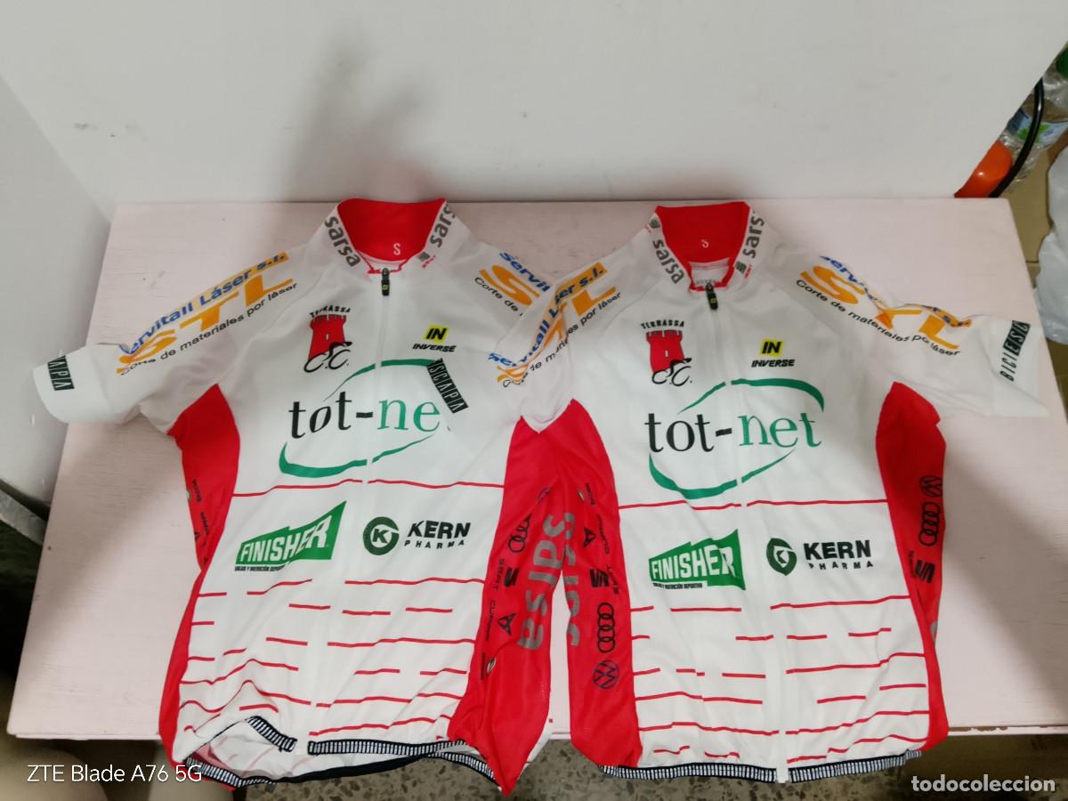 Coleccionismo deportivo: lote 2 Terrassa Ciclisme Club maillot ciclismo ciclista catalunya 49cts girl cycling chica mujer S