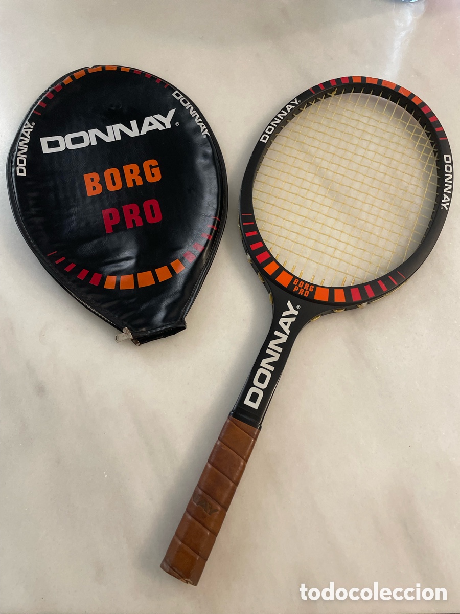 Coleccionismo deportivo: Donnay Borg Pro Vintage Bj&ouml;rn Borg &ndash; Raqueta de Tenis + Funda Original