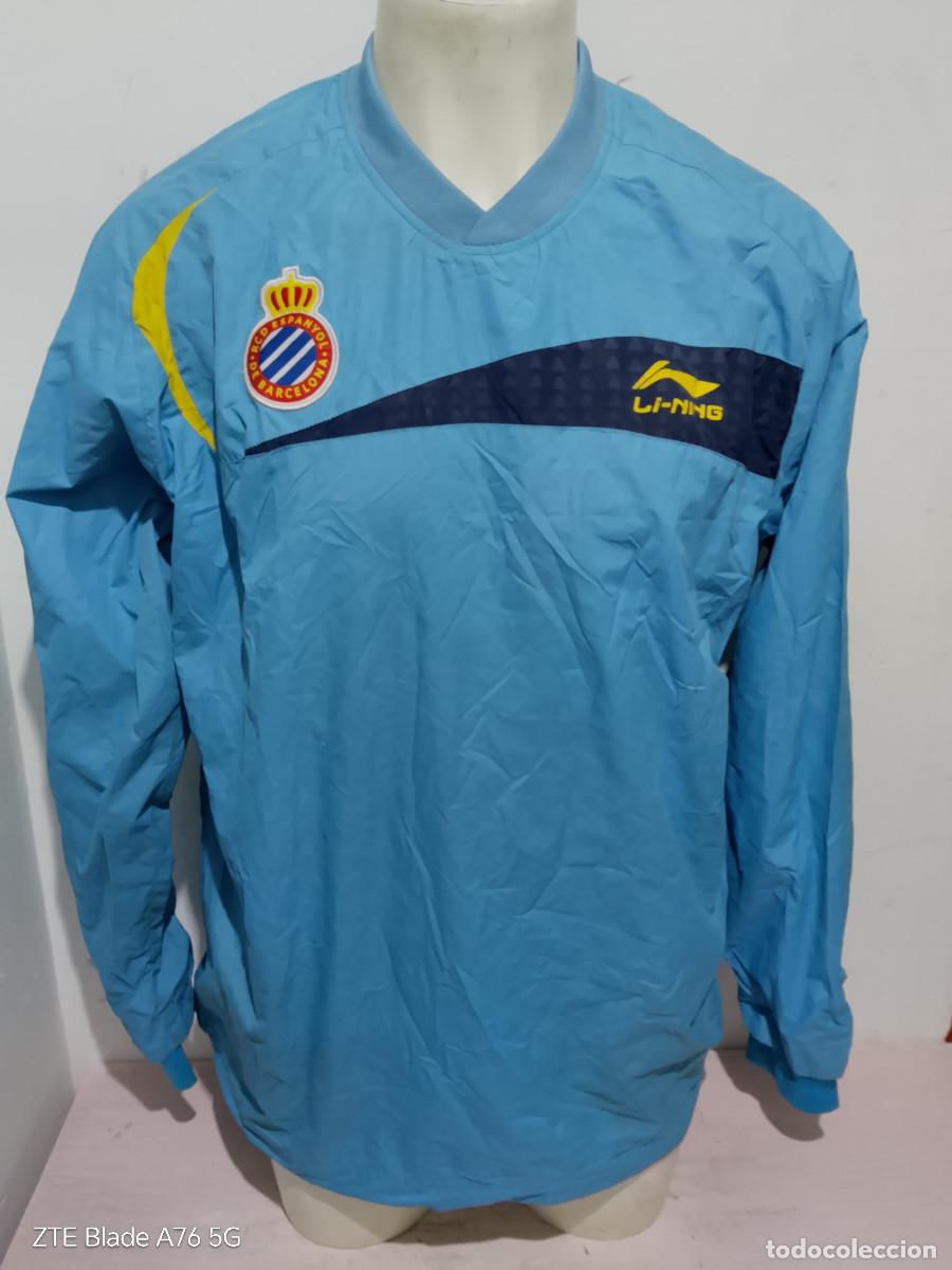 Coleccionismo deportivo: RCD Espanyol jersey cortavientos entreno futbol football L 62cts