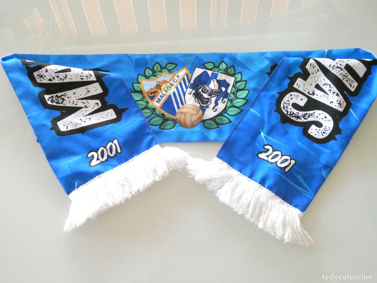 Coleccionismo deportivo: BUFANDA DE DEPORTES. M&Aacute;LAGA CLUB DE F&Uacute;TBOL MALAKA HINCHAS HIJOS DE LA ROSALEDA 2001. ULTRAS. 80GR
