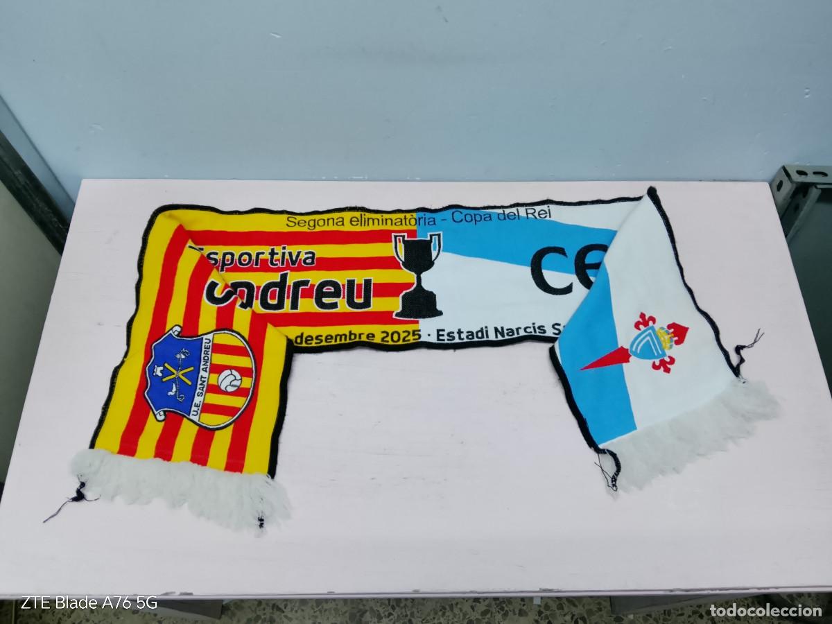 Coleccionismo deportivo: UE Sant Andreu Celta de Vigo bufanda futbol football scarf