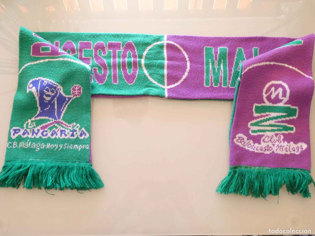 Coleccionismo deportivo: BUFANDA DE BALONCESTO CB M&Aacute;LAGA. MARISTAS UNICAJA- PE&Ntilde;A PANCARTA. 200GR
