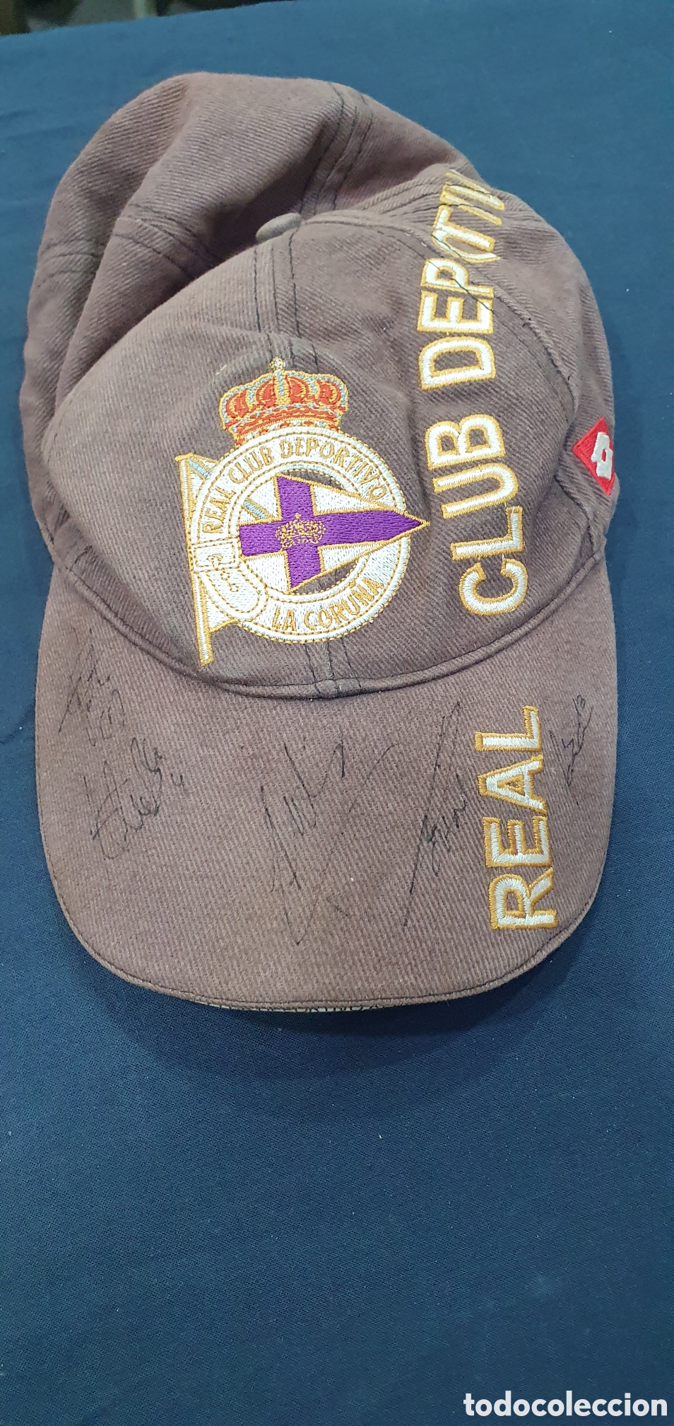 Collectionnisme sportif: SALIDA 0.01&euro;. Gorra firmada Real Club Deportivo de La Coru&ntilde;a. (L135)
