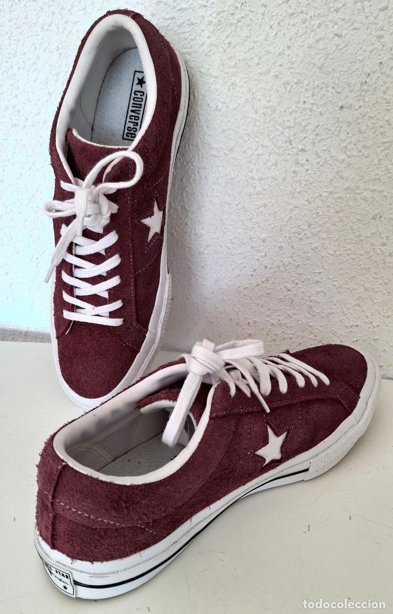 Collectionnisme sportif: Zapatillas vintage Converse All Star One Star Suede Ox Chuck Taylor Talla 45 Eur burdeos granate