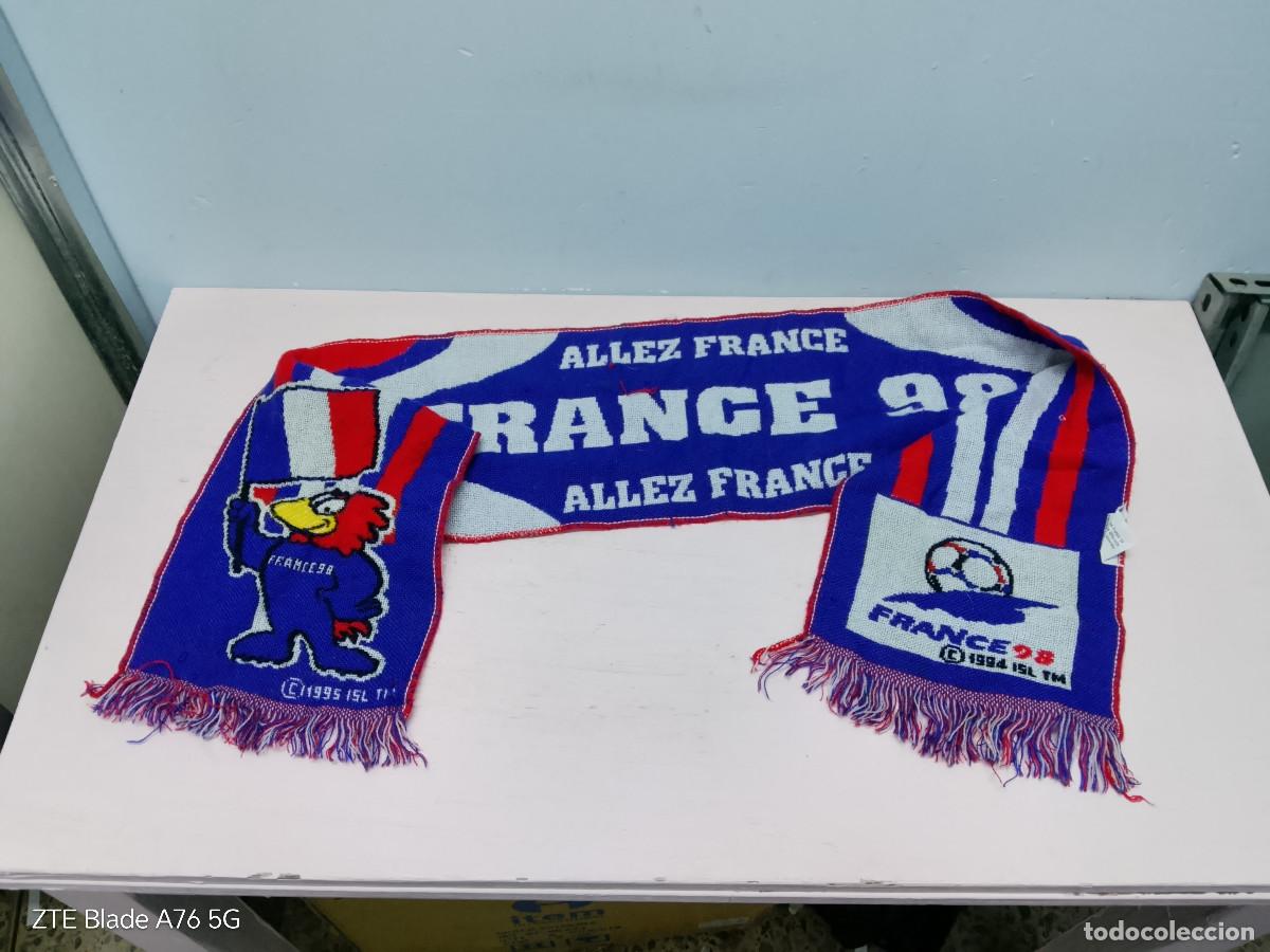 Coleccionismo deportivo: France 98 mundial scarf football bufanda futbol