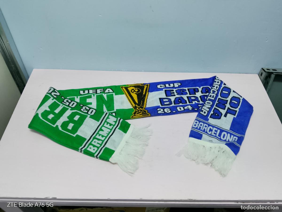 Coleccionismo deportivo: Werder Bremen VS RCD Espanyol uefa football scarf bufanda futbol