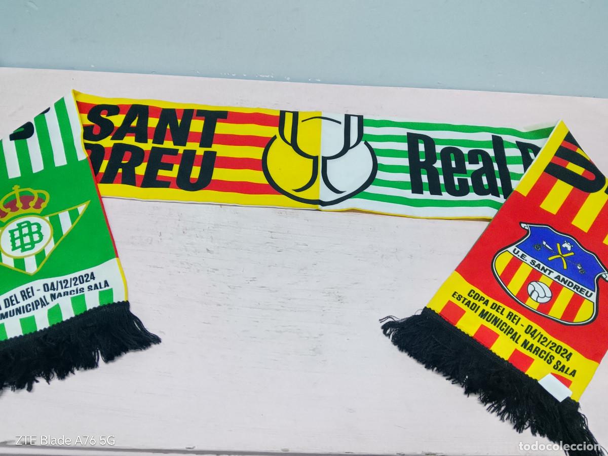Coleccionismo deportivo: Real Betis UE Sant Andreu copa rey bufanda futbol football scarf