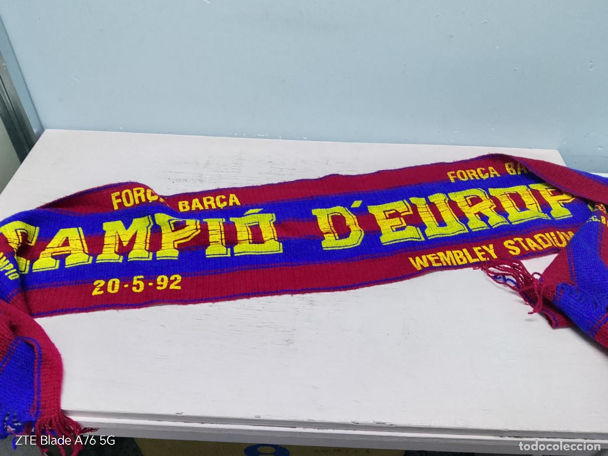 Coleccionismo deportivo: 1992 Wembley FC barcelona Final vintage scarf bufanda futbol football Dream Team