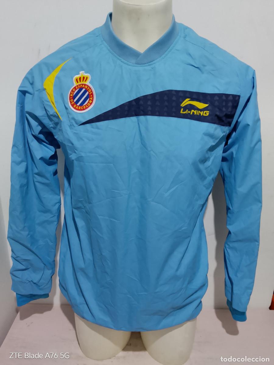 Coleccionismo deportivo: RCD Espanyol jersey training entreno futbol football cortavientos equ L 58cts For players jugador