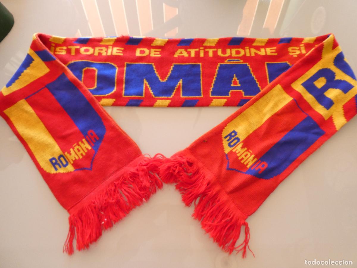 Coleccionismo deportivo: BUFANDA F&Uacute;TBOL. ROMANIA RUMANIA UNA HISTORIA DE ACTITUD Y AMOR. 170GR