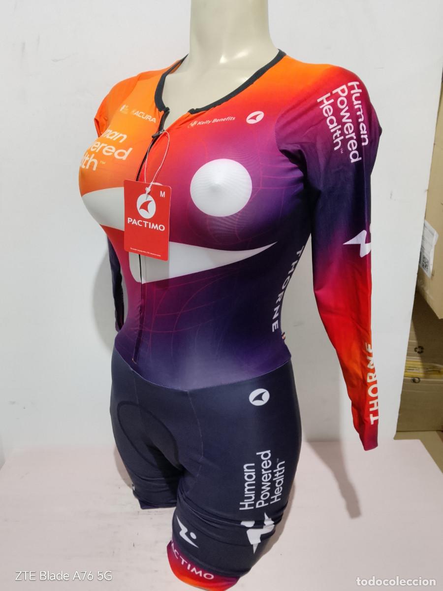 Coleccionismo deportivo: Human Powered Health cycling team maillot mono dress womens girl mujer chica woman M
