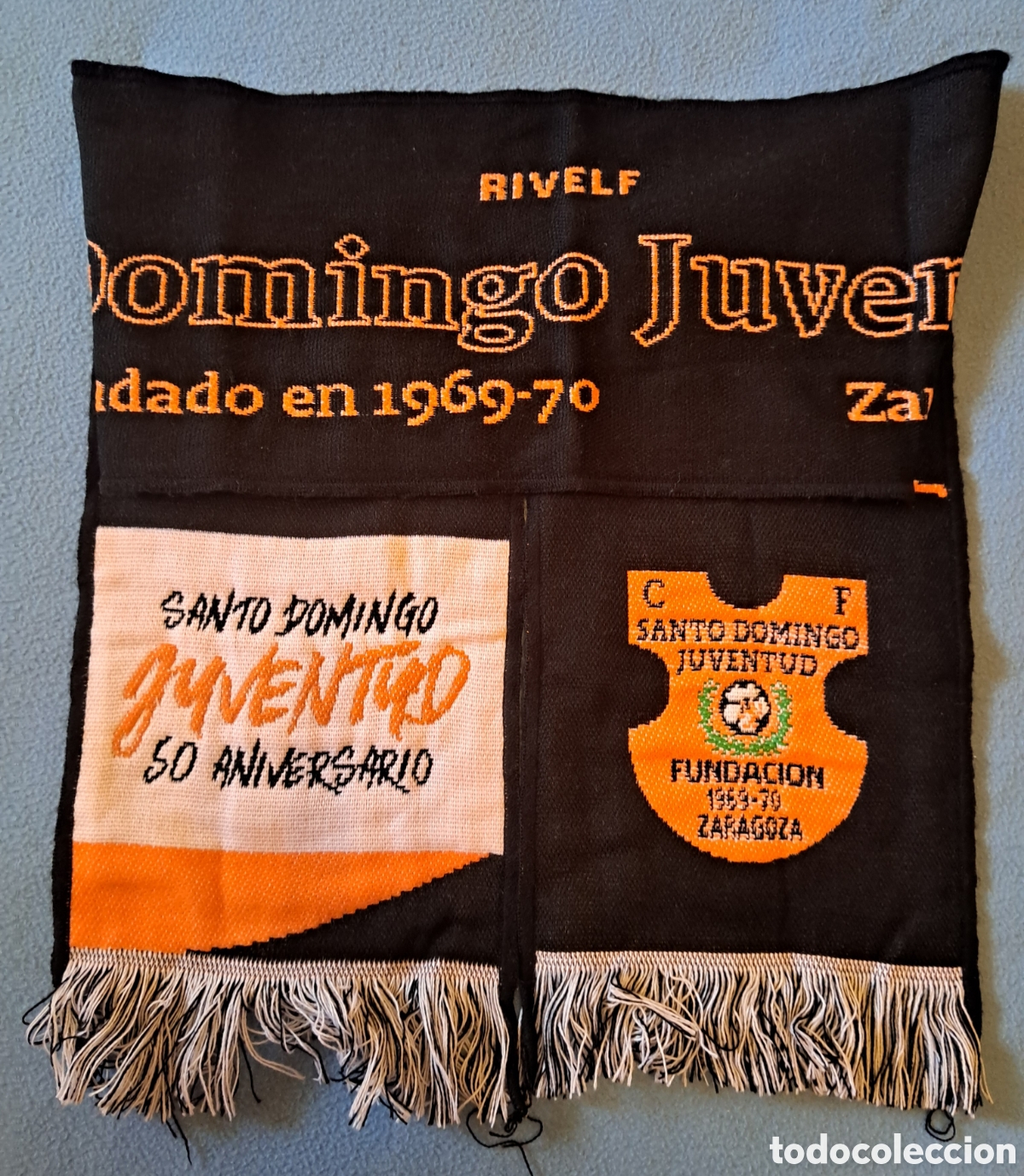 Coleccionismo deportivo: Bufanda Club Futbol Santo Domingo juventud Zaragoza