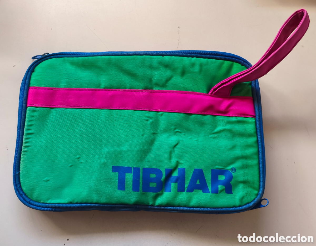 Coleccionismo deportivo: funda rectangular de tenis de mesa retro de la reconocida marca Tibhar. - Foto 2